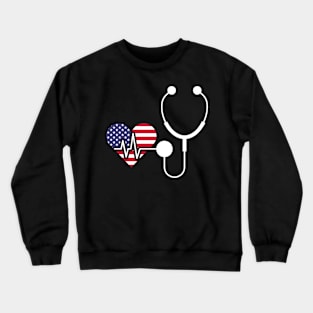 Nurse Patriotic For The 4th Of July Crewneck Sweatshirt